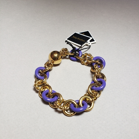 Juicy Couture link bracelet with magnetic closeure | Pink | Blue | New - Picture 2 of 6
